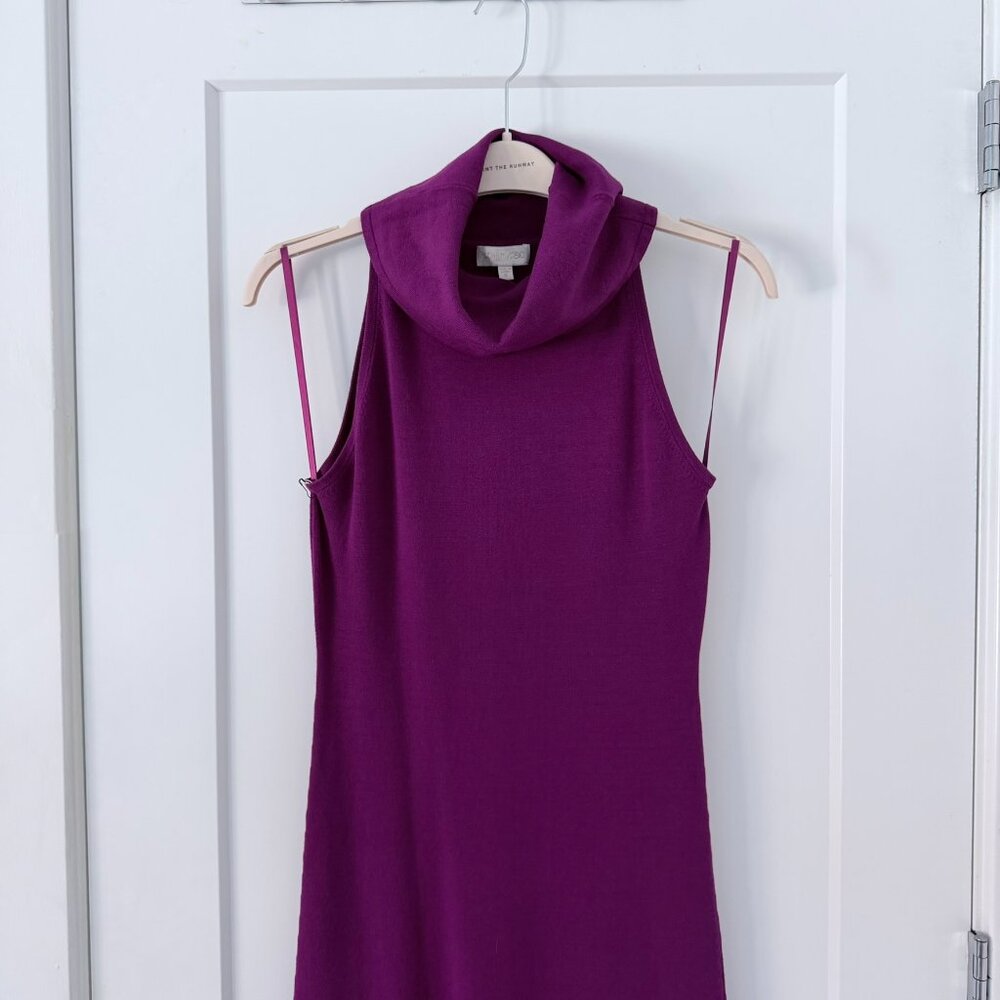 NWT Ronny Kobo Mockneck Sweater Dress, Violet, S - Picture 8 of 10